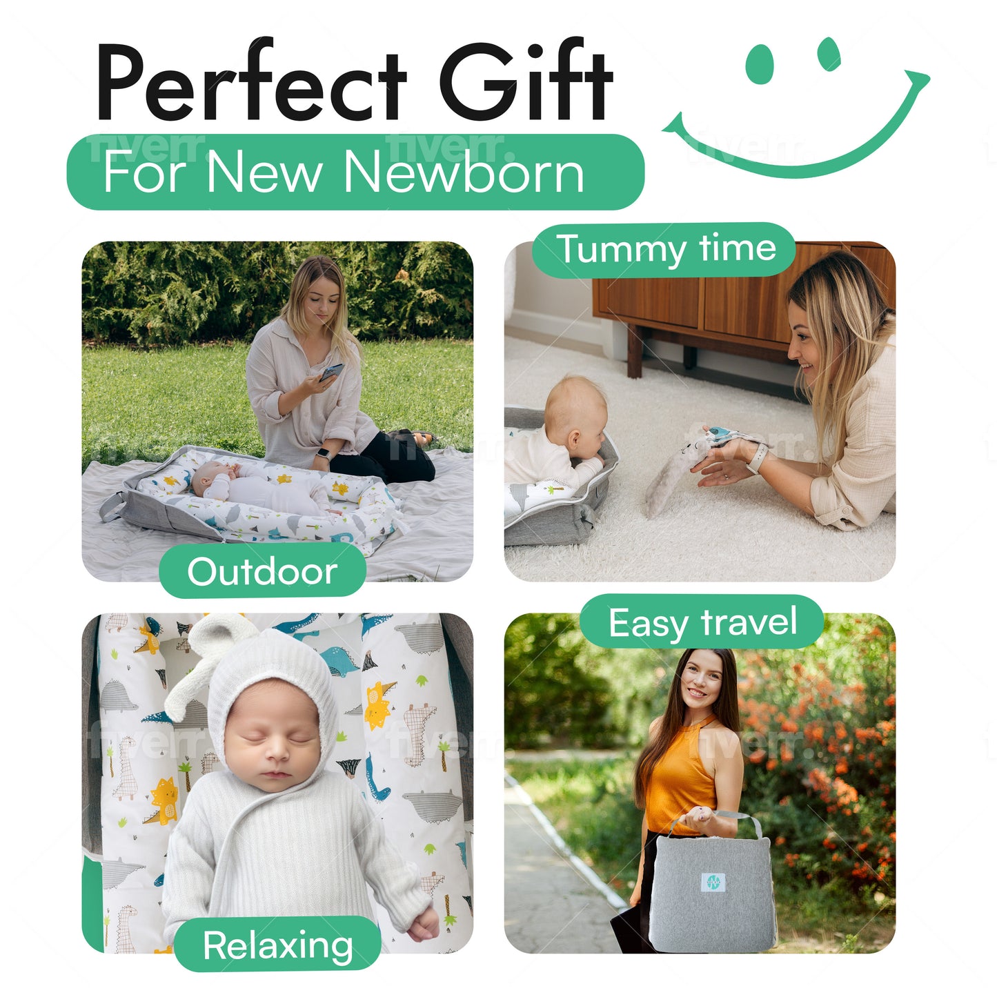 Novista™ Portable Baby Lounger & Travel Bag